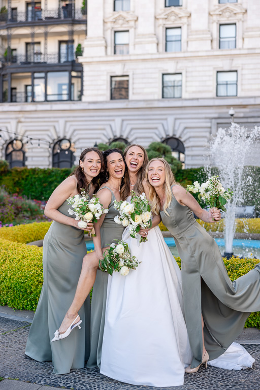 fun bridesmaids photo