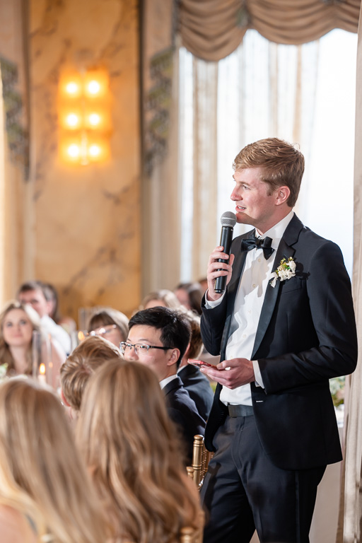 best man giving a dinner speech