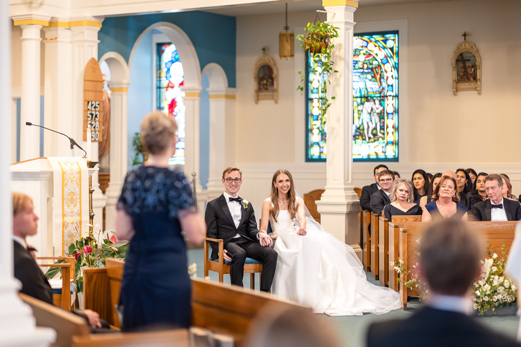 giving a reading during ceremony