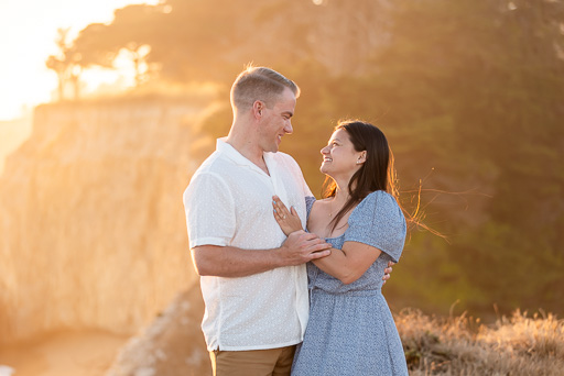 golden light engagement