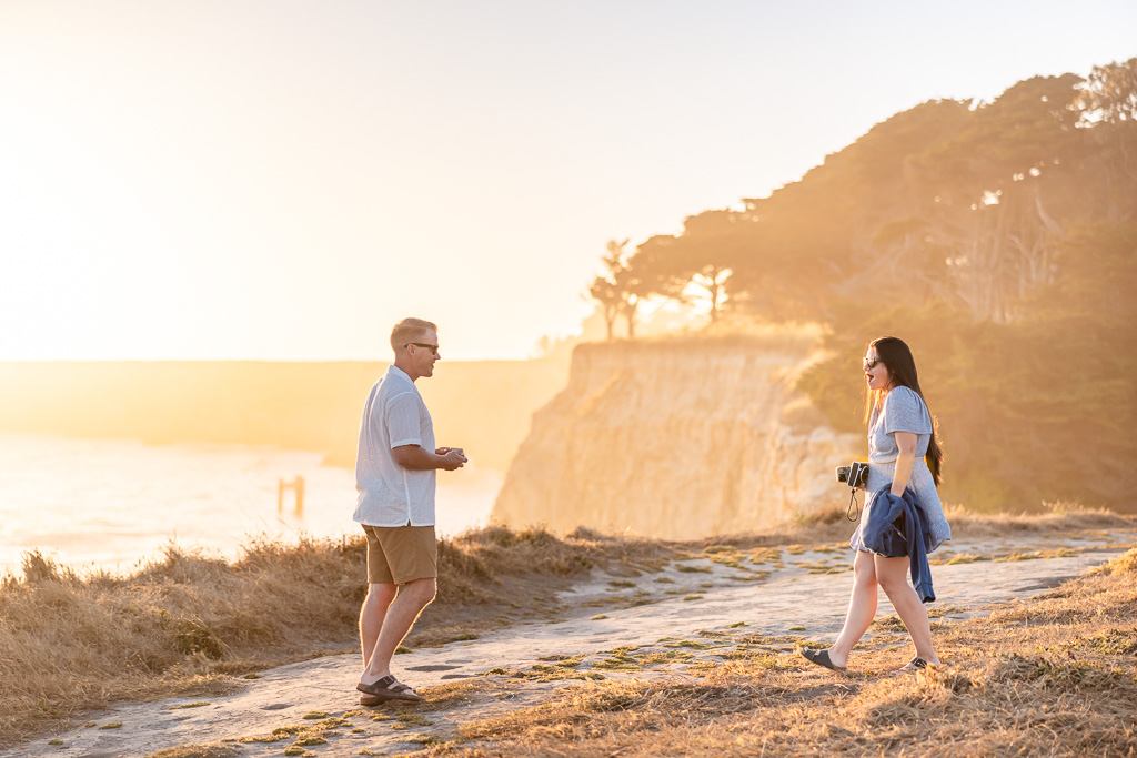 golden light over cliffside