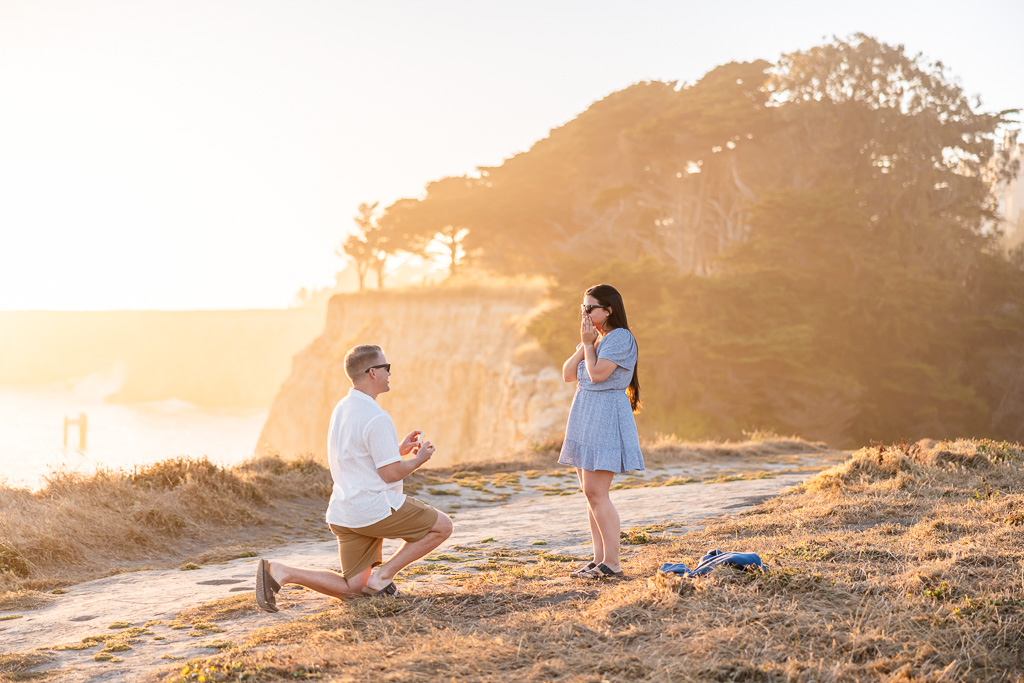 Davenport Beach cliff sunset proposal