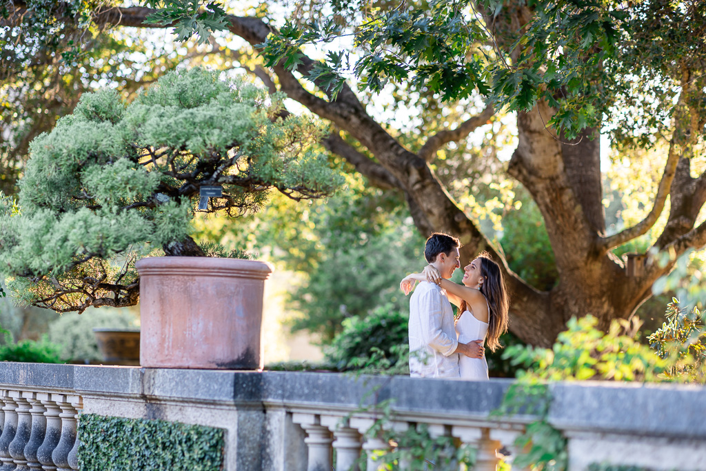 Filoli Gardens golden hour sunset engagement session