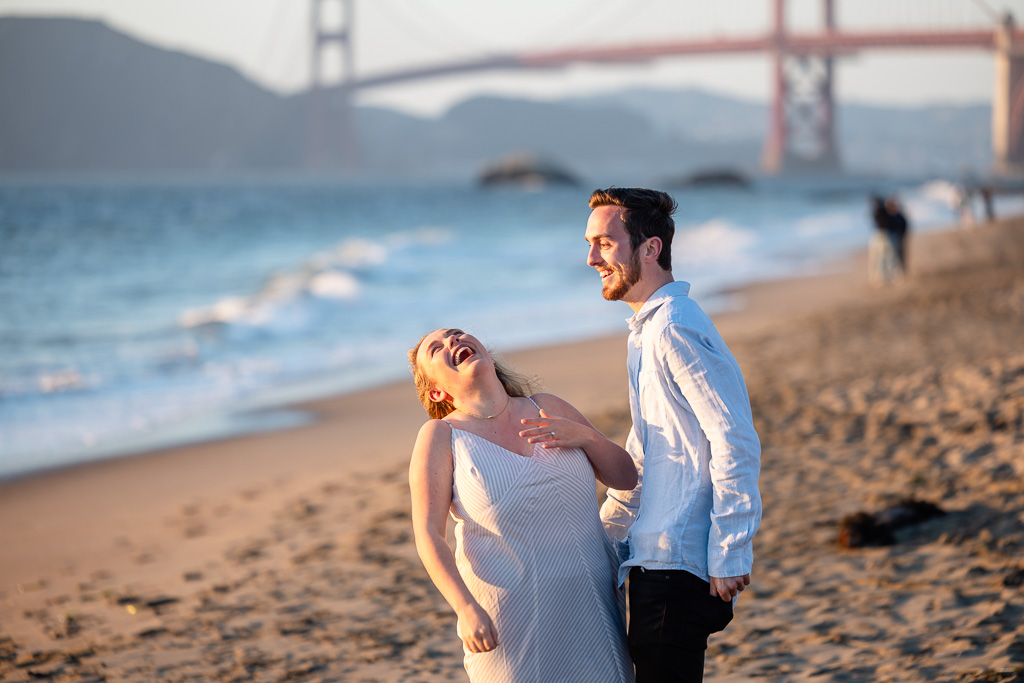 a belly laugh on the beach