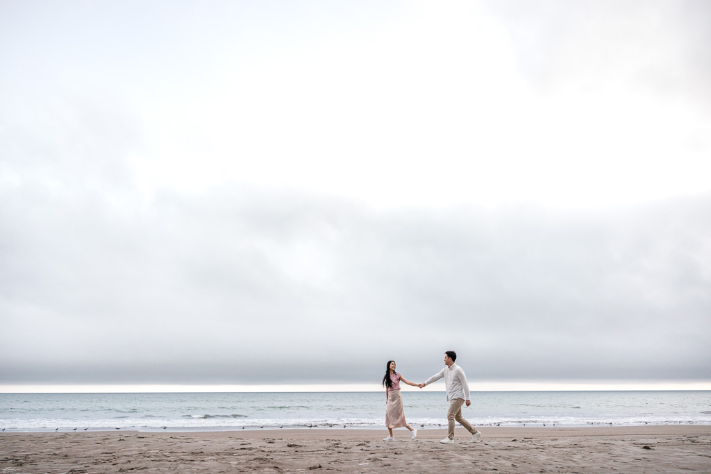 overcast day engagement photos