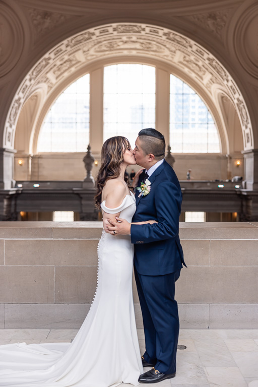 City Hall ceremony first kiss