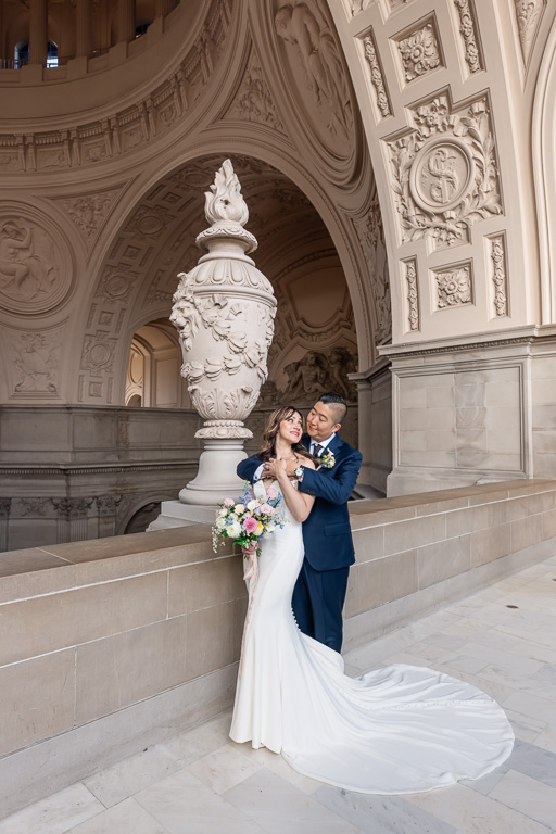 a romantic wedding portrait