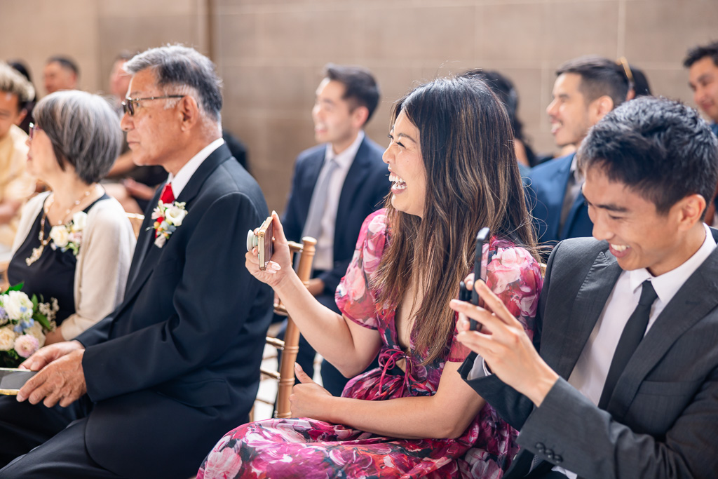 guests enjoying the ceremony at City Hall