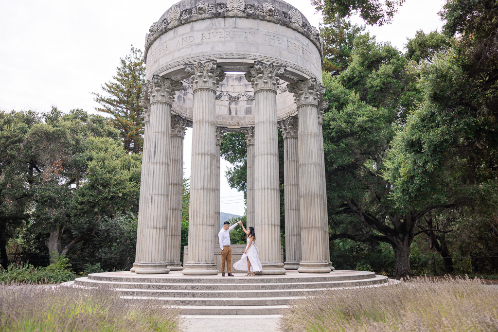 dancing inside Pulgas Water Temple