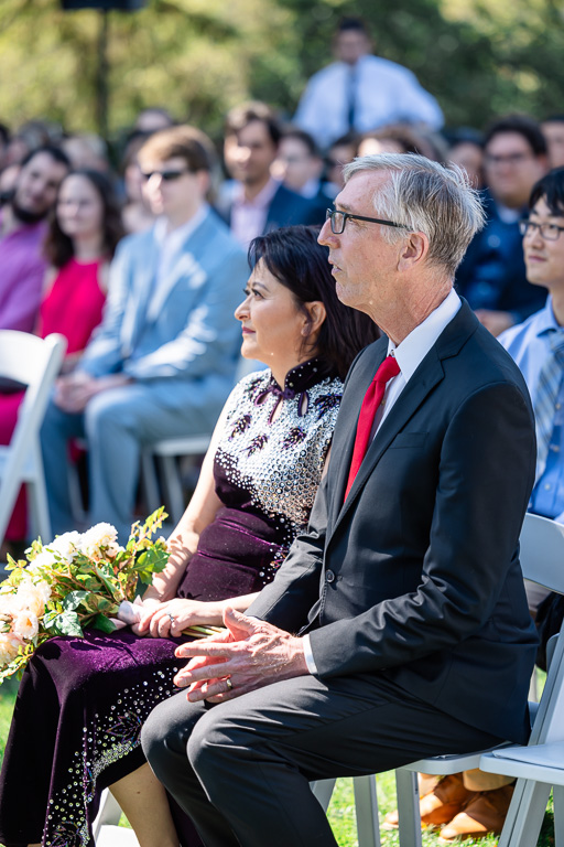 parents of the bride during ceremony