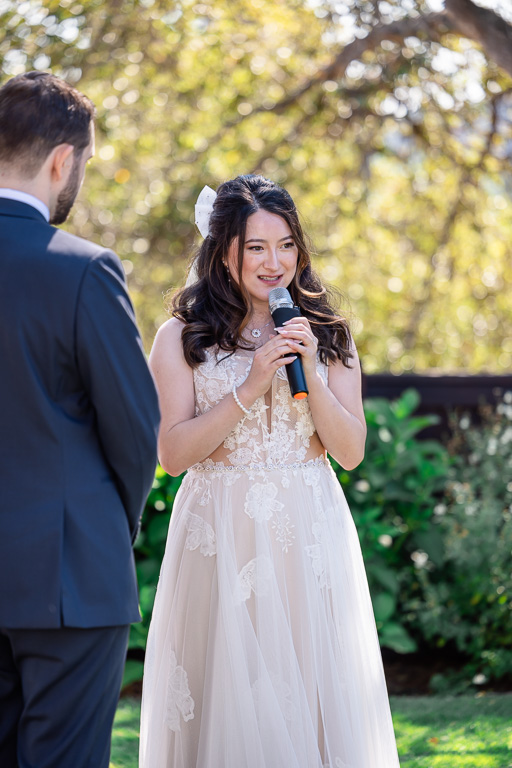 bride giving her vows