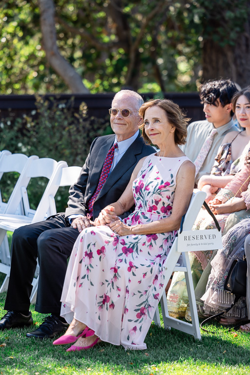 groom's parents at the ceremony