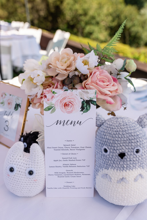 woven Totoro wedding table decor