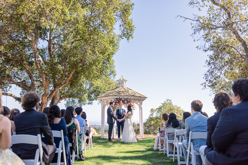 Hollins House wedding ceremony at the gazebo