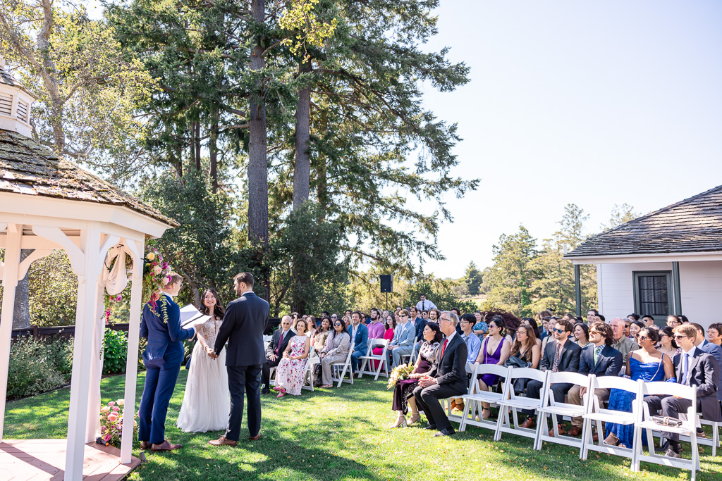 Hollins House wedding ceremony wide side angle