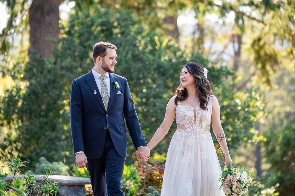 wedding day photo of bride and groom at Hollins House