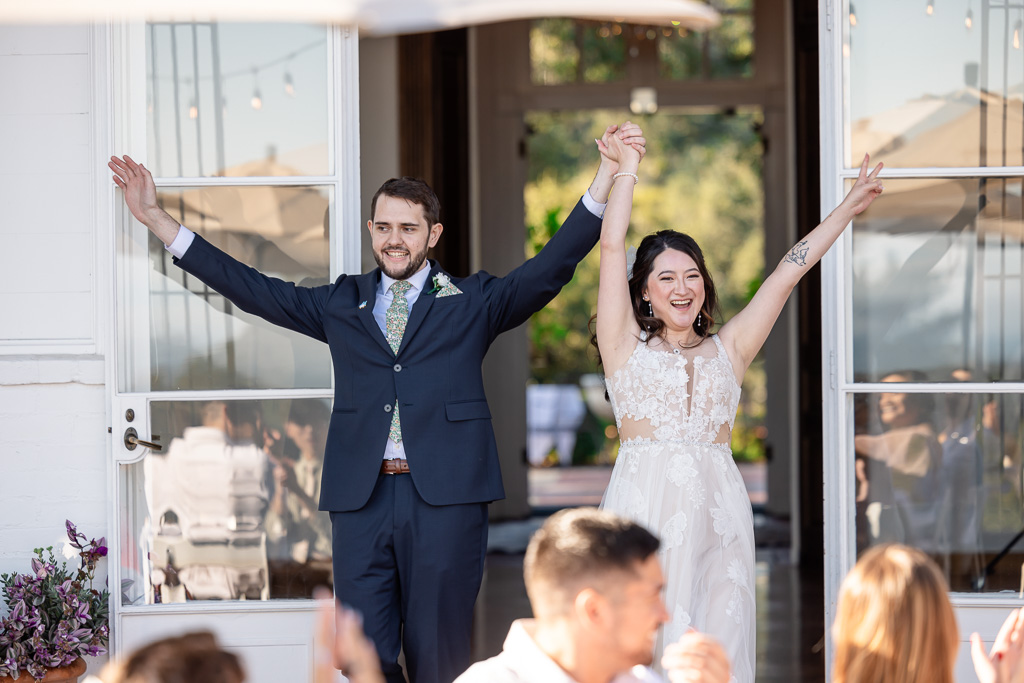 grand entrance for Hollins House wedding reception