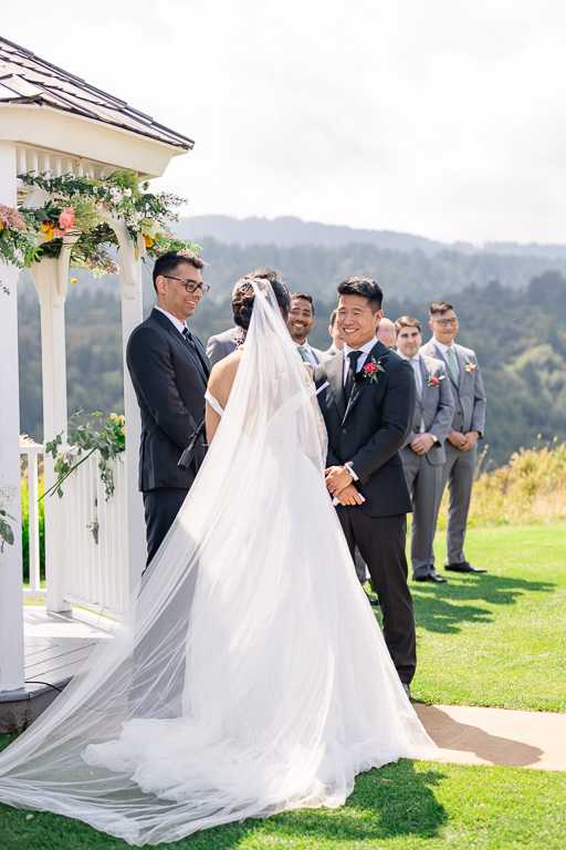 side angle of wedding ceremony at Fairview Crystal Springs