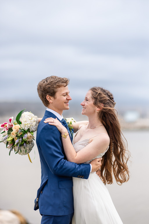 Mavericks House wedding day couple portrait