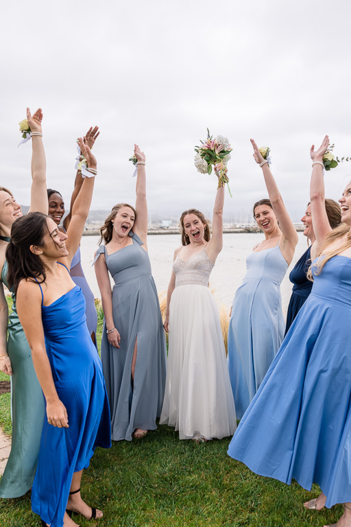 cute bridesmaid squad photo