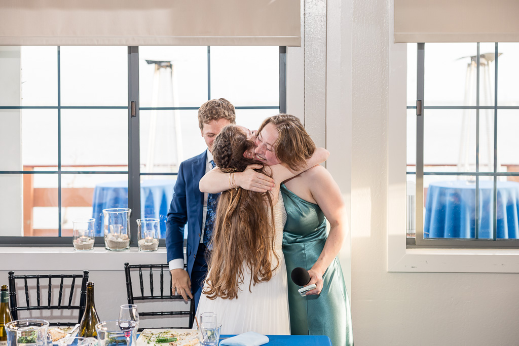 hug after maid of honor speech