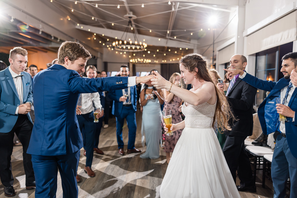 bride and groom on the dance floor