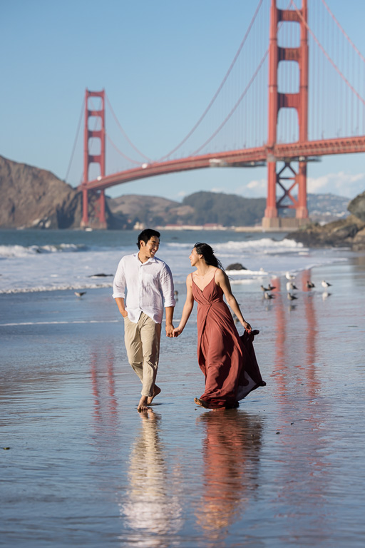 Marshalls Beach engagement shoot