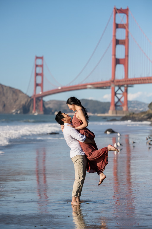 Marshalls Beach romantic engagement pic