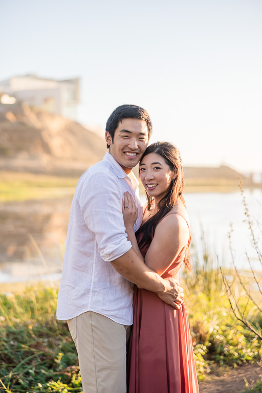 golden hour engagement photos in San Francisco