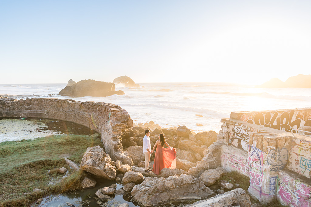 colorful panoramic ocean wall engagement photo