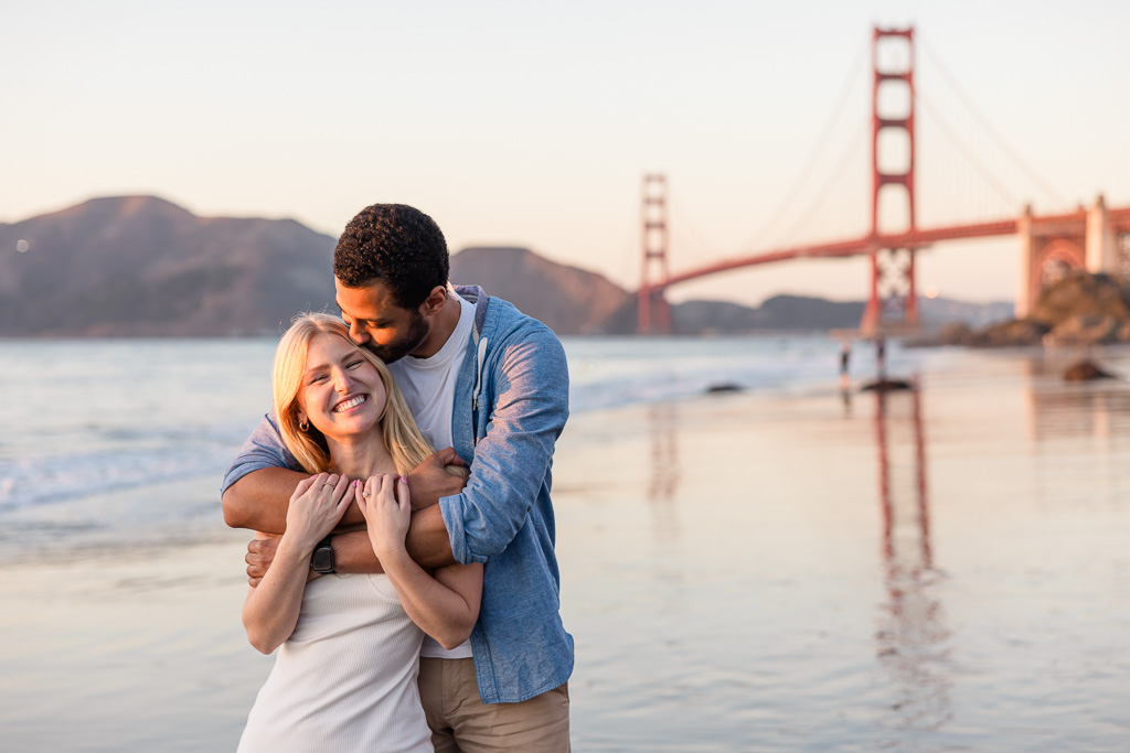 Marshalls Beach sunset engagement photos