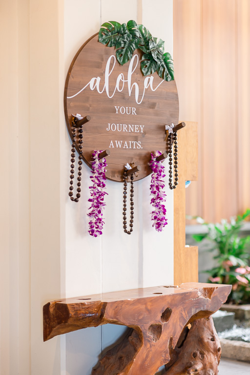 aloha your journey awaits sign