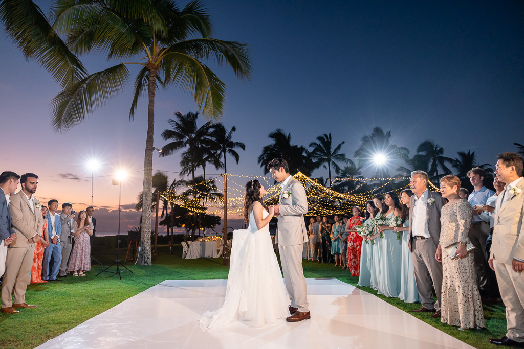 outdoor first dance at Four Seasons Oahu at Ko Olina