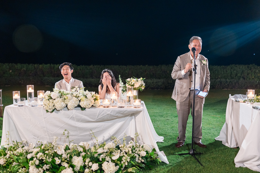 funny moment during wedding toasts