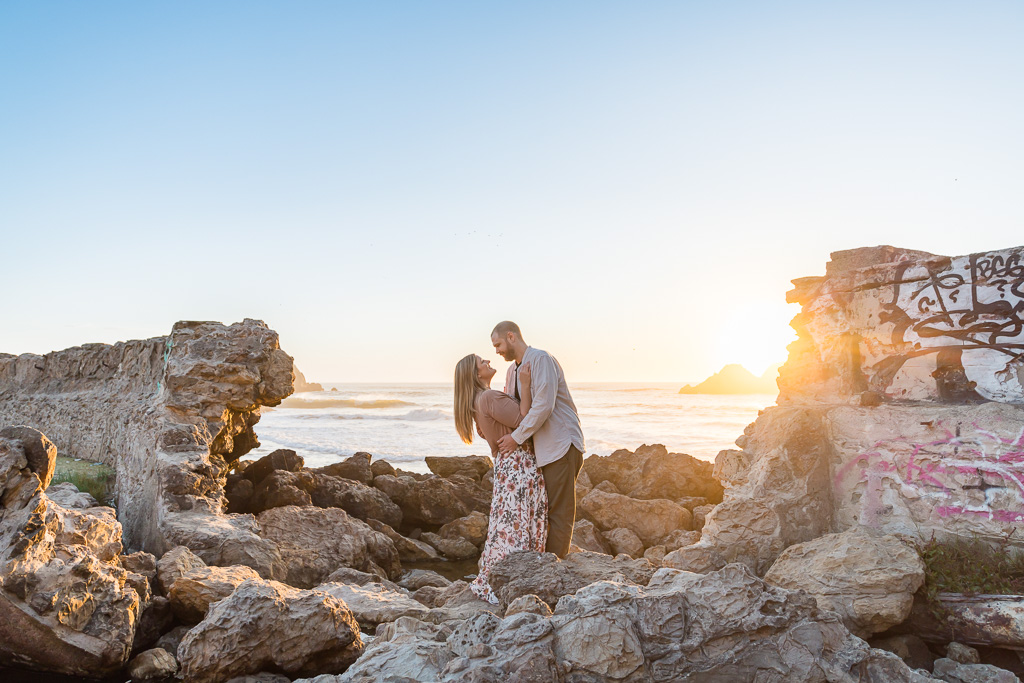 Sutro Baths ruins engagement shoot