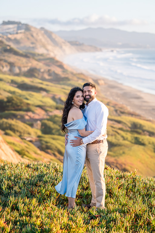 Fort Funston ocean bluff engagement photos