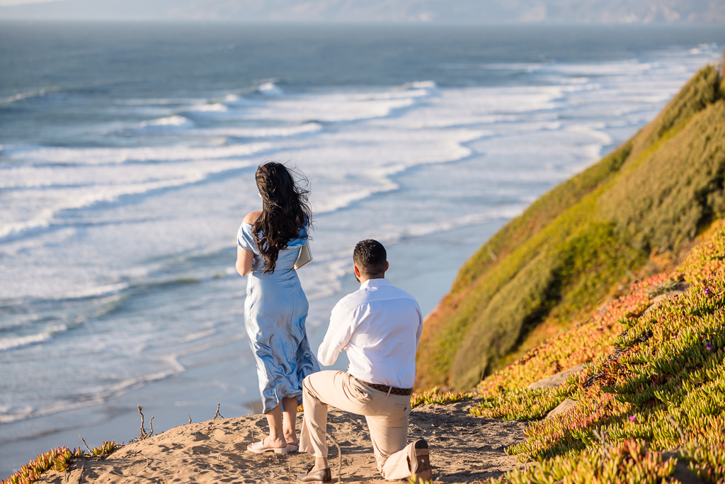 turned around to face away before the surprise proposal