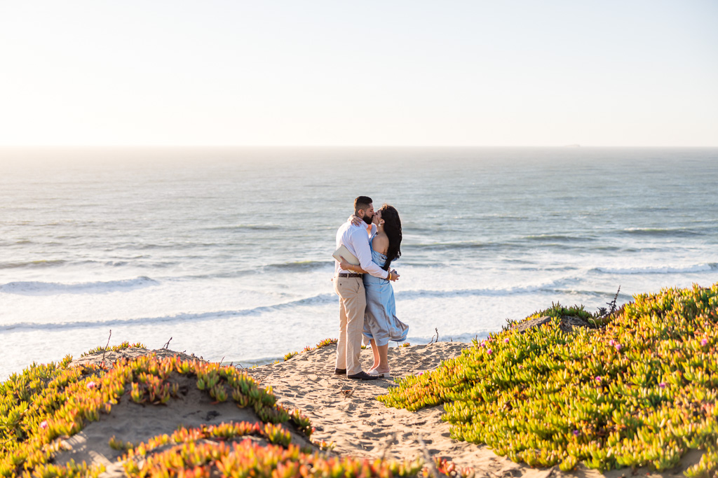 Fort Funston sunset engagement photos