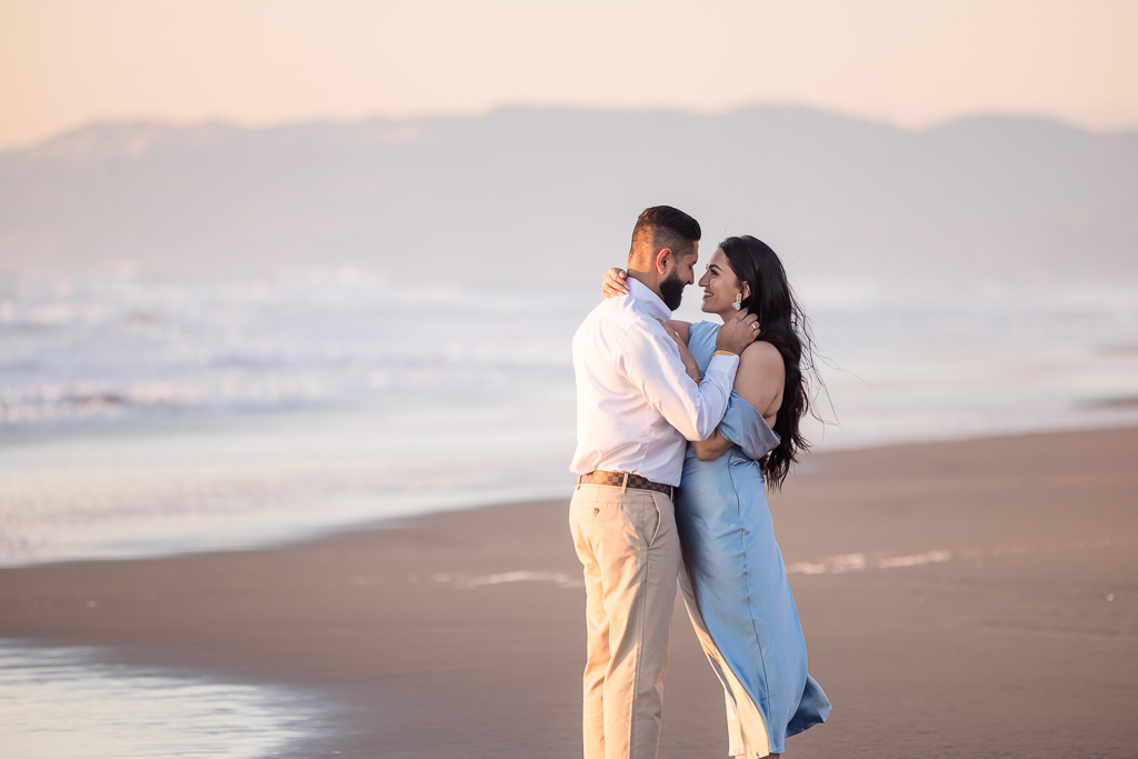 Fort Funston beach engagement photos