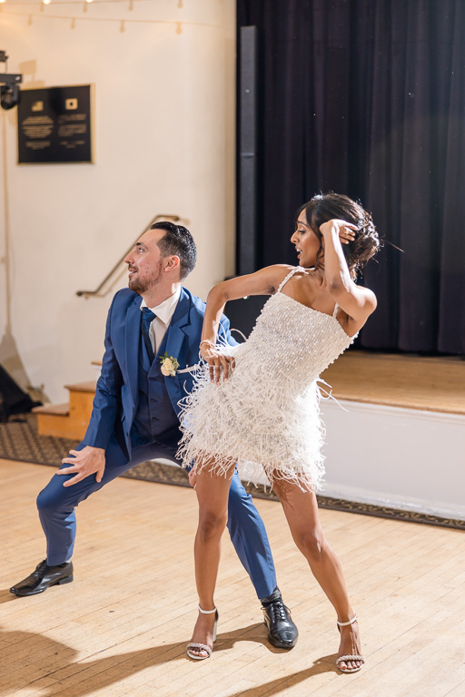 a fun moment during first dance