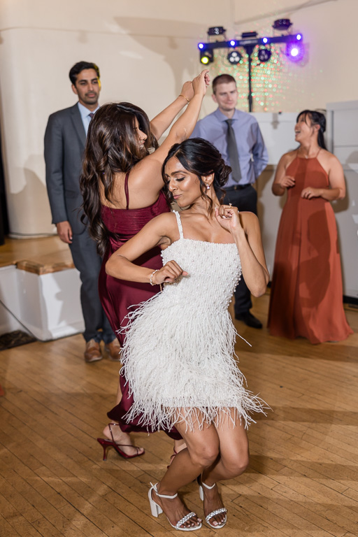 the bride busting out some dance moves