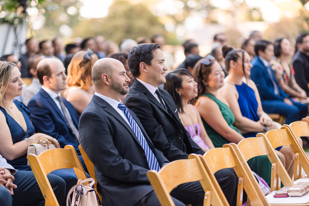 wedding guests at ceremony