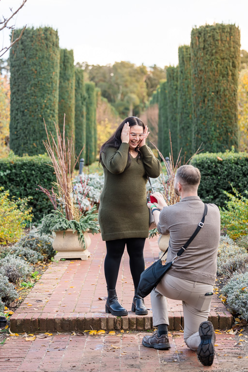 fall proposal at Filoli Gardens