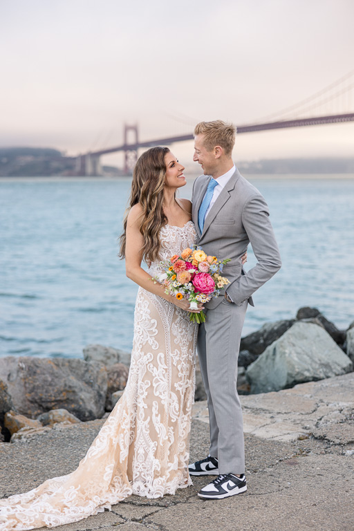 Satterlee Breakwater sunset wedding photos