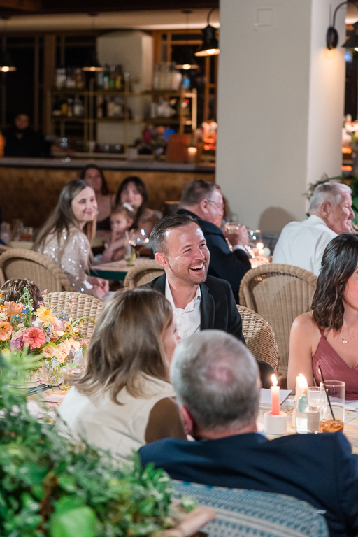 guests during dinner speeches