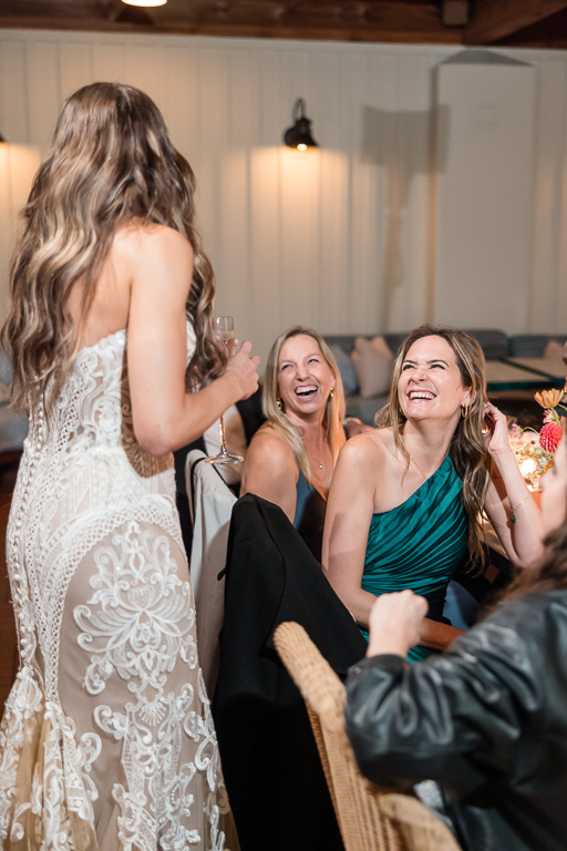 bride talking with guests