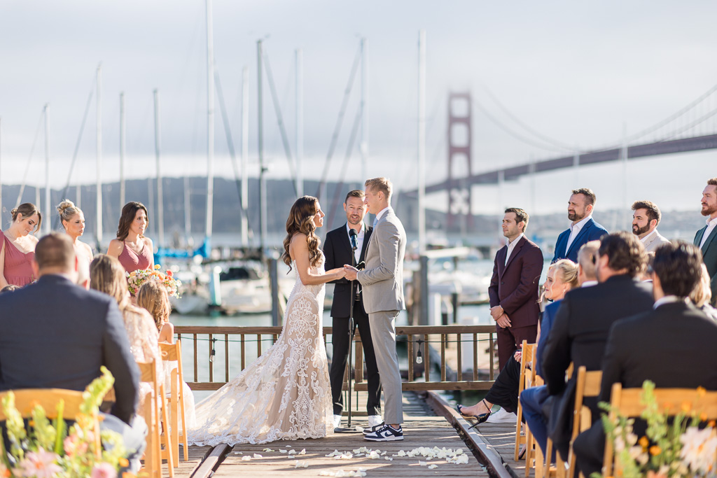 Presidio Yacht Club wedding ceremony