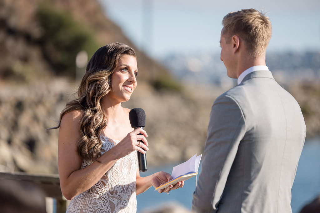 bride delivering her vows