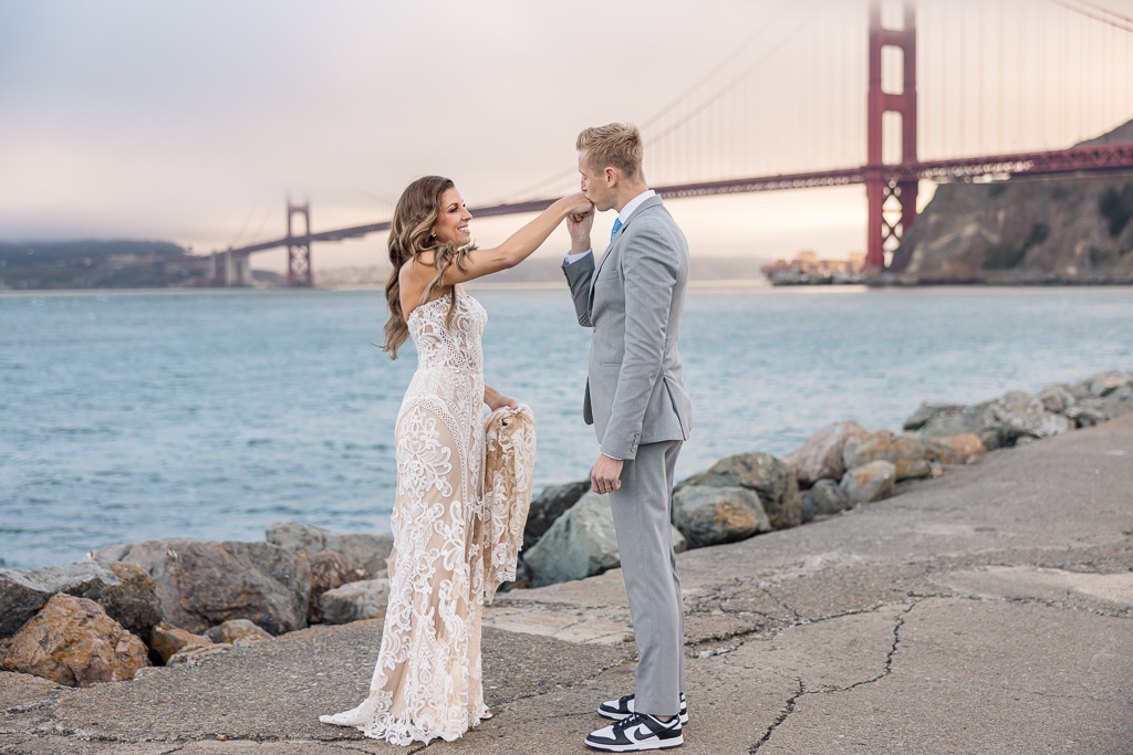 Cavallo Point sunset wedding photos