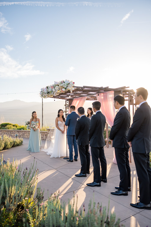 side view of Boulder Ridge wedding